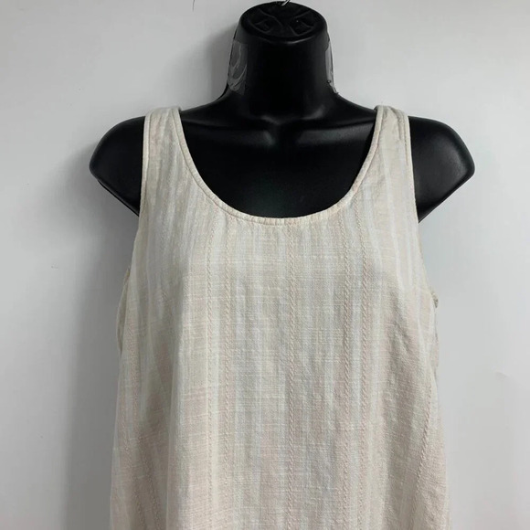 Cloth & Stone Women's Striped Ivory Lined Pullover Sleeveless Dress Size PS - Picture 3 of 13